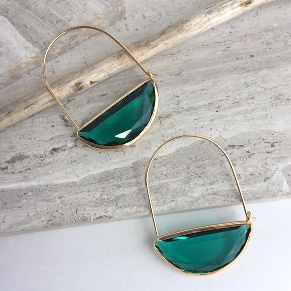 Anthropologie Crescent Hoop Earrings — NEW - Picture 2 of 7